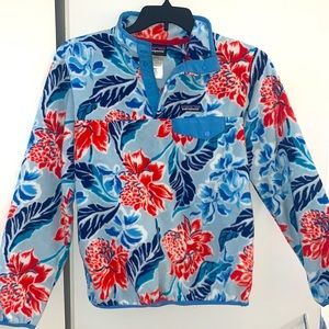 Patagonia Fleece, Hawaiian Floral Print, S